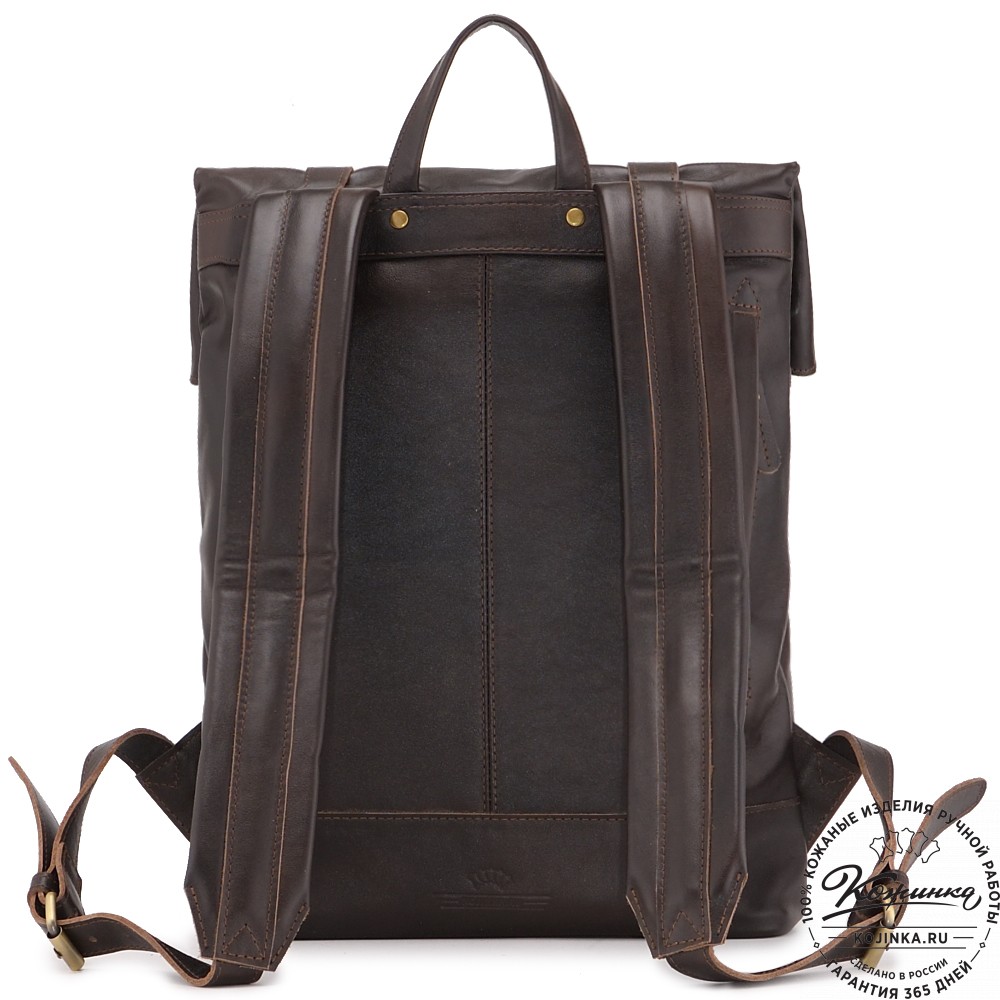  Кожаный рюкзак "Бэнжамин" (коричневый сиама) 